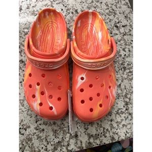 Crocs Classic Marble Clogs- Coral- Sz Men 11